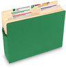 A Picture of product SMD-73216 Smead™ Colored File Pockets 1.75" Expansion, Letter Size, Green