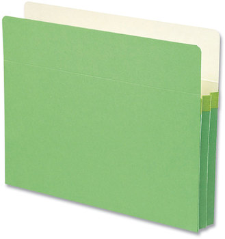 Smead™ Colored File Pockets 1.75" Expansion, Letter Size, Green