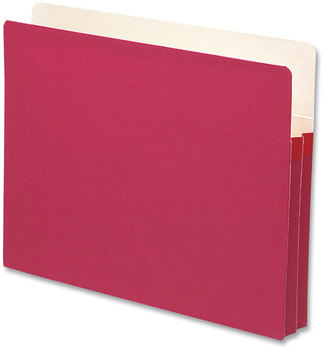 Smead™ Colored File Pockets 1.75" Expansion, Letter Size, Red