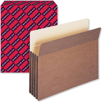 Smead™ Redrope Drop Front File Pockets 3.5" Expansion, Letter Size, 25/Box