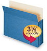 A Picture of product SMD-73225 Smead™ Colored File Pockets 3.5" Expansion, Letter Size, Blue