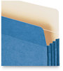 A Picture of product SMD-73225 Smead™ Colored File Pockets 3.5" Expansion, Letter Size, Blue