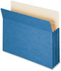 A Picture of product SMD-73225 Smead™ Colored File Pockets 3.5" Expansion, Letter Size, Blue