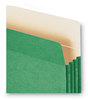 A Picture of product SMD-73226 Smead™ Colored File Pockets 3.5" Expansion, Letter Size, Green