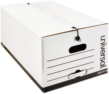 Universal® Economical Easy Assembly Storage Files Legal White, 12/Carton