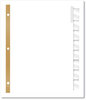 A Picture of product AVE-11124 Avery® Insertable Big Tab™ Dividers 8-Tab, Double-Sided Gold Edge Reinforcing, 11 x 8.5, White, Clear Tabs, 1 Set