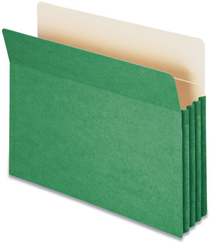 Smead™ Colored File Pockets 3.5" Expansion, Letter Size, Green