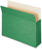 A Picture of product SMD-73226 Smead™ Colored File Pockets 3.5" Expansion, Letter Size, Green