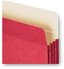 A Picture of product SMD-73231 Smead™ Colored File Pockets 3.5" Expansion, Letter Size, Red