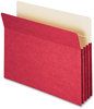 A Picture of product SMD-73231 Smead™ Colored File Pockets 3.5" Expansion, Letter Size, Red