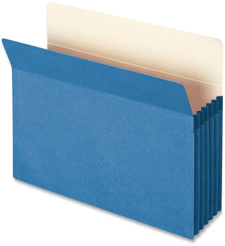 Smead™ Colored File Pockets 5.25" Expansion, Letter Size, Blue