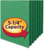 A Picture of product SMD-73236 Smead™ Colored File Pockets 5.25" Expansion, Letter Size, Green