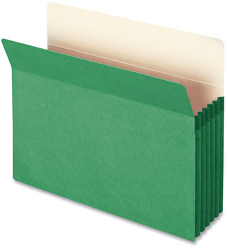 Smead™ Colored File Pockets 5.25" Expansion, Letter Size, Green