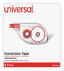 A Picture of product UNV-75610 Universal® Side-Application Correction Tape Transparent Red Applicator, 0.2" x 393", 6/Pack