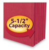 A Picture of product SMD-73241 Smead™ Colored File Pockets 5.25" Expansion, Letter Size, Red