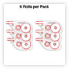 A Picture of product UNV-75610 Universal® Side-Application Correction Tape Transparent Red Applicator, 0.2" x 393", 6/Pack