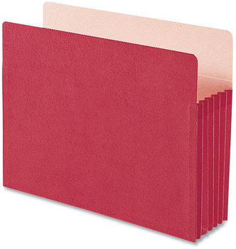 Smead™ Colored File Pockets 5.25" Expansion, Letter Size, Red