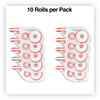 A Picture of product UNV-75612 Universal® Side-Application Correction Tape Non-Refillable, Transparent Gray/Red Applicator, 0.2" x 393", 10/Pack