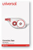 A Picture of product UNV-75612 Universal® Side-Application Correction Tape Non-Refillable, Transparent Gray/Red Applicator, 0.2" x 393", 10/Pack