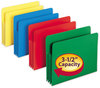 A Picture of product SMD-73500 Smead™ Poly Drop Front File Pockets 3.5" Expansion, Letter Size, Assorted Colors, 4/Box