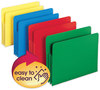 A Picture of product SMD-73500 Smead™ Poly Drop Front File Pockets 3.5" Expansion, Letter Size, Assorted Colors, 4/Box