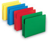 A Picture of product SMD-73500 Smead™ Poly Drop Front File Pockets 3.5" Expansion, Letter Size, Assorted Colors, 4/Box