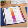 A Picture of product AVE-11131 Avery® Customizable Table of Contents Ready Index® Multicolor Dividers with Printable Section Titles TOC Tab 5-Tab, 1 to 5, 11 x 8.5, White, Traditional Color Tabs, Set