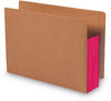 A Picture of product SMD-73686 Smead™ Redrope Drop-Front End Tab File Pockets with Fully Lined Colored Gussets 6.5" High 3.5" Expansion, Letter Size, Redrope/Red, 10/Box