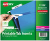 A Picture of product AVE-11136 Avery® Tabs Inserts For Hanging File Folders 1/5-Cut, White, 2" Wide, 100/Pack