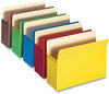 A Picture of product SMD-73836 Smead™ Colored File Pockets 5.25" Expansion, Letter Size, Assorted Colors, 5/Box