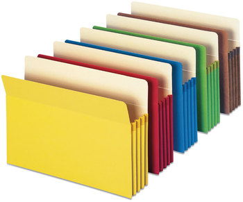 Smead™ Colored File Pockets 3.5" Expansion, Letter Size, Assorted Colors, 5/Pack