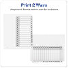 A Picture of product AVE-11142 Avery® Customizable Table of Contents Ready Index® Black & White Dividers with Printable Section Titles TOC and 15-Tab, 1 to 15, 11 x 8.5, Set