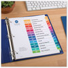 A Picture of product AVE-11143 Avery® Customizable Table of Contents Ready Index® Multicolor Dividers with Printable Section Titles TOC Tab 15-Tab, 1 to 15, 11 x 8.5, White, Traditional Color Tabs, Set