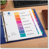 A Picture of product AVE-11163 Avery® Customizable Table of Contents Ready Index® Multicolor Dividers with Printable Section Titles TOC Tab Extra Wide Tabs, 8-Tab, 1 to 8, 11 x 9.25, White, Set