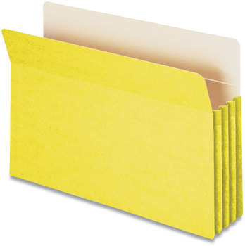 Smead™ Colored File Pockets 3.5" Expansion, Legal Size, Yellow