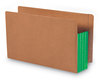 A Picture of product SMD-74680 Smead™ Redrope Drop-Front End Tab File Pockets with Fully Lined Colored Gussets 6.5" High 3.5" Expansion, Legal Size, Redrope/Green, 10/Box