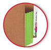 A Picture of product SMD-74680 Smead™ Redrope Drop-Front End Tab File Pockets with Fully Lined Colored Gussets 6.5" High 3.5" Expansion, Legal Size, Redrope/Green, 10/Box