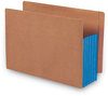 A Picture of product SMD-74689 Smead™ Redrope Drop-Front End Tab File Pockets with Fully Lined Colored Gussets 6.5" High 5.25" Expansion, Legal Size, Redrope/Blue, 10/Box