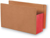 A Picture of product SMD-74696 Smead™ Redrope Drop-Front End Tab File Pockets with Fully Lined Colored Gussets 6.5" High 5.25" Expansion, Legal Size, Redrope/Red, 10/Box