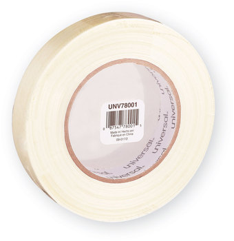 Universal® 190# Medium Grade Filament Tape 3" Core, 24 mm x 54.8 m, Clear