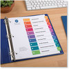 A Picture of product AVE-11169 Avery® Customizable Table of Contents Ready Index® Multicolor Dividers with Printable Section Titles TOC Tab Uncollated, 10-Tab, 1 to 10, 11 x 8.5, White, 24 Sets