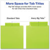 A Picture of product AVE-11179 Avery® Insertable Big Tab™ 11" x 17" Plastic Dividers 8-Tab, 11 17, Green, 1 Set