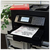 A Picture of product UNV-80206 Universal® White Labels Inkjet/Laser Printers, 5.5 x 8.5, 2/Sheet, 100 Sheets/Pack