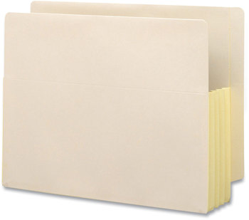 Smead™ Manila End Tab File Pockets with Tyvek-Lined Gussets, 3.5" Expansion, Letter Size, 10/Box