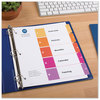 A Picture of product AVE-11187 Avery® Customizable Table of Contents Ready Index® Multicolor Dividers with Printable Section Titles TOC Tab 5-Tab, 1 to 5, 11 x 8.5, White, Traditional Color Tabs, 6 Sets