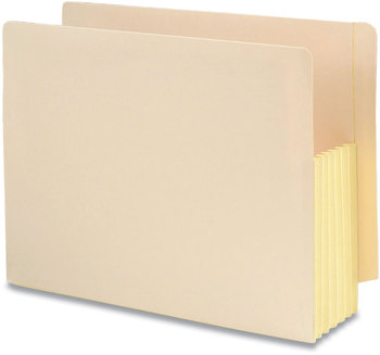 Smead™ Manila End Tab File Pockets with Tyvek-Lined Gussets, 5.25" Expansion, Letter Size, 10/Box