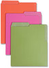 A Picture of product SMD-75406 Smead™ Organized Up® Heavyweight Vertical File Folders 1/2-Cut Tabs, Letter Size, Assorted: Fuchsia/Orange/Peridot Green, 6/Pack