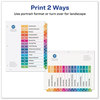 A Picture of product AVE-11197 Avery® Customizable Table of Contents Ready Index® Multicolor Dividers with Printable Section Titles TOC Tab 15-Tab, 1 to 15, 11 x 8.5, White, Traditional Color Tabs, 6 Sets