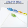 A Picture of product AVE-11200 Avery® Insertable Style Edge™ Tab Plastic Dividers 5-Tab, 11 x 8.5, Translucent, 1 Set