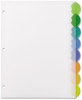 A Picture of product AVE-11201 Avery® Insertable Style Edge™ Tab Plastic Dividers 8-Tab, 11 x 8.5, Translucent, 1 Set